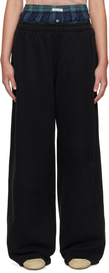 Joggingbukser Acne Studios Acne Studios Layered Sweatpants Sort | AK0914-, 0