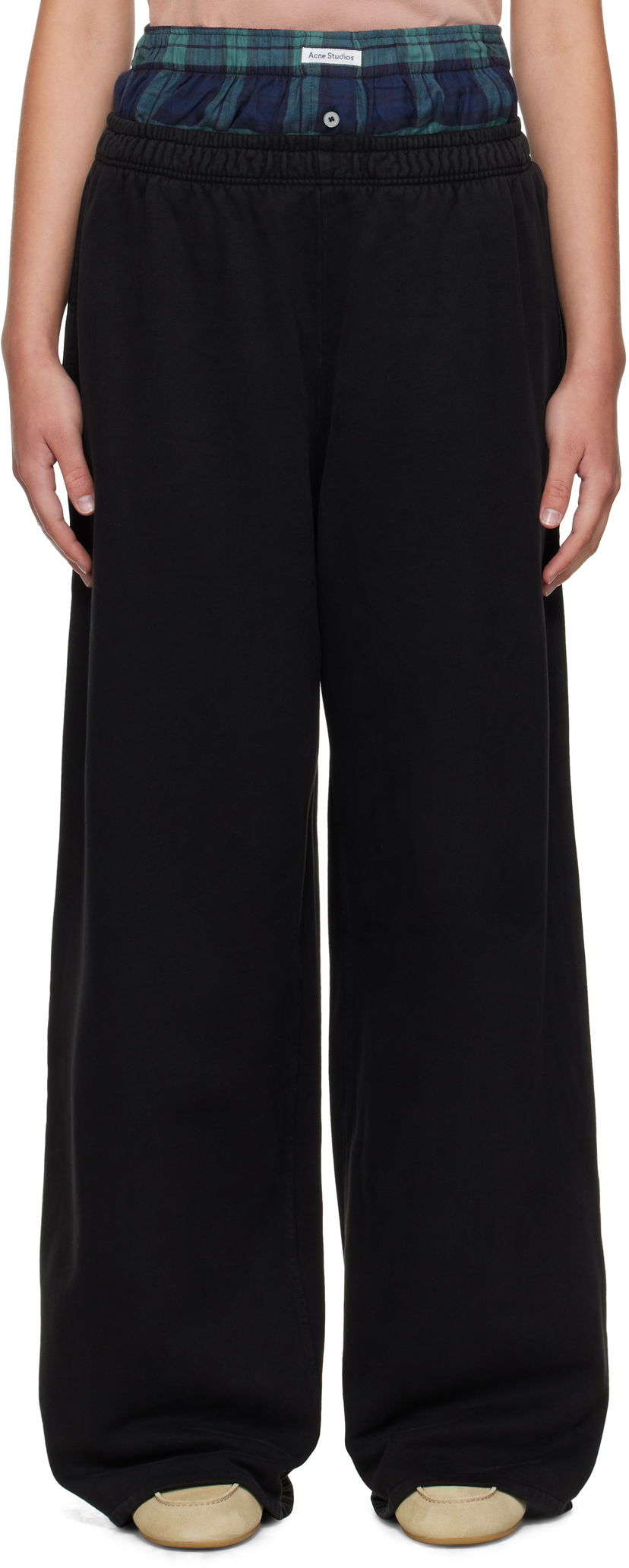 Joggingbukser Acne Studios Acne Studios Layered Sweatpants Sort | AK0914-