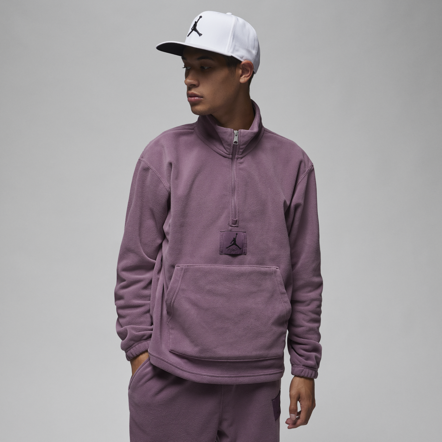 Sweatshirt Jordan Essentials Winterized Fleece Half-Zip Lilla | FD7863-508, 0