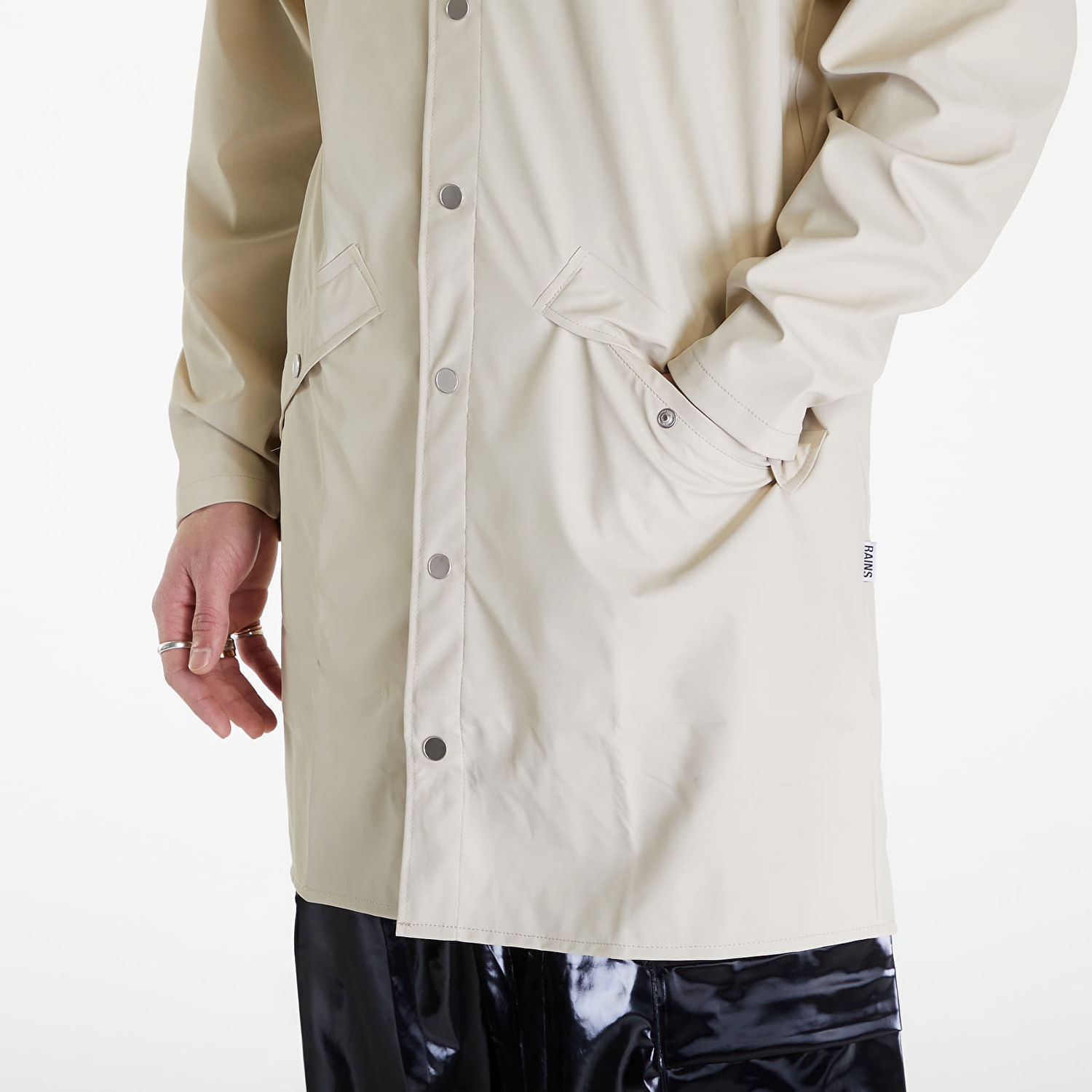Jakke Rains Long Jacket W3 UNISEX 26 Dune Beige | 12020 26 Dune, 1
