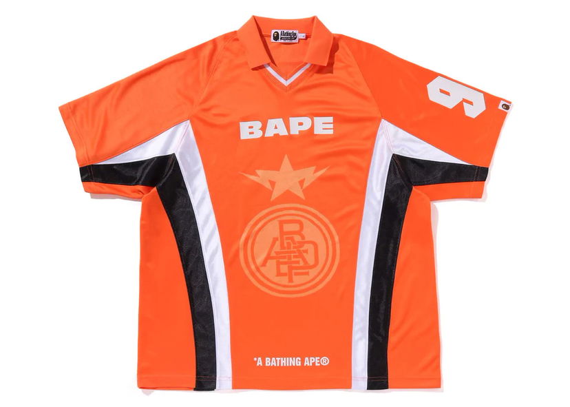 Jersey BAPE BAPE Multi Logo Relaxed Fit Soccer Jersey Orange Orange | 1K80-109-308