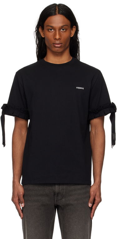 T-shirt Coperni Coperni Ruffle Logo Boxy T-Shirt Sort | COPJS133F5028MEN, 0