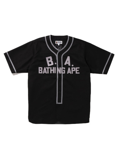 Skjorte BAPE Baseball Shirt Sort | 1I30-132-004