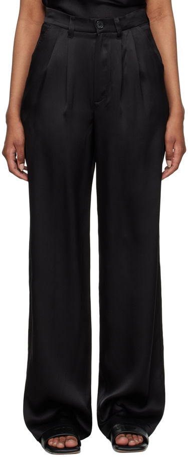 Bukser Anine Bing Carrie Satin Wide Leg Trousers Sort | A-03-3269-000B, 0