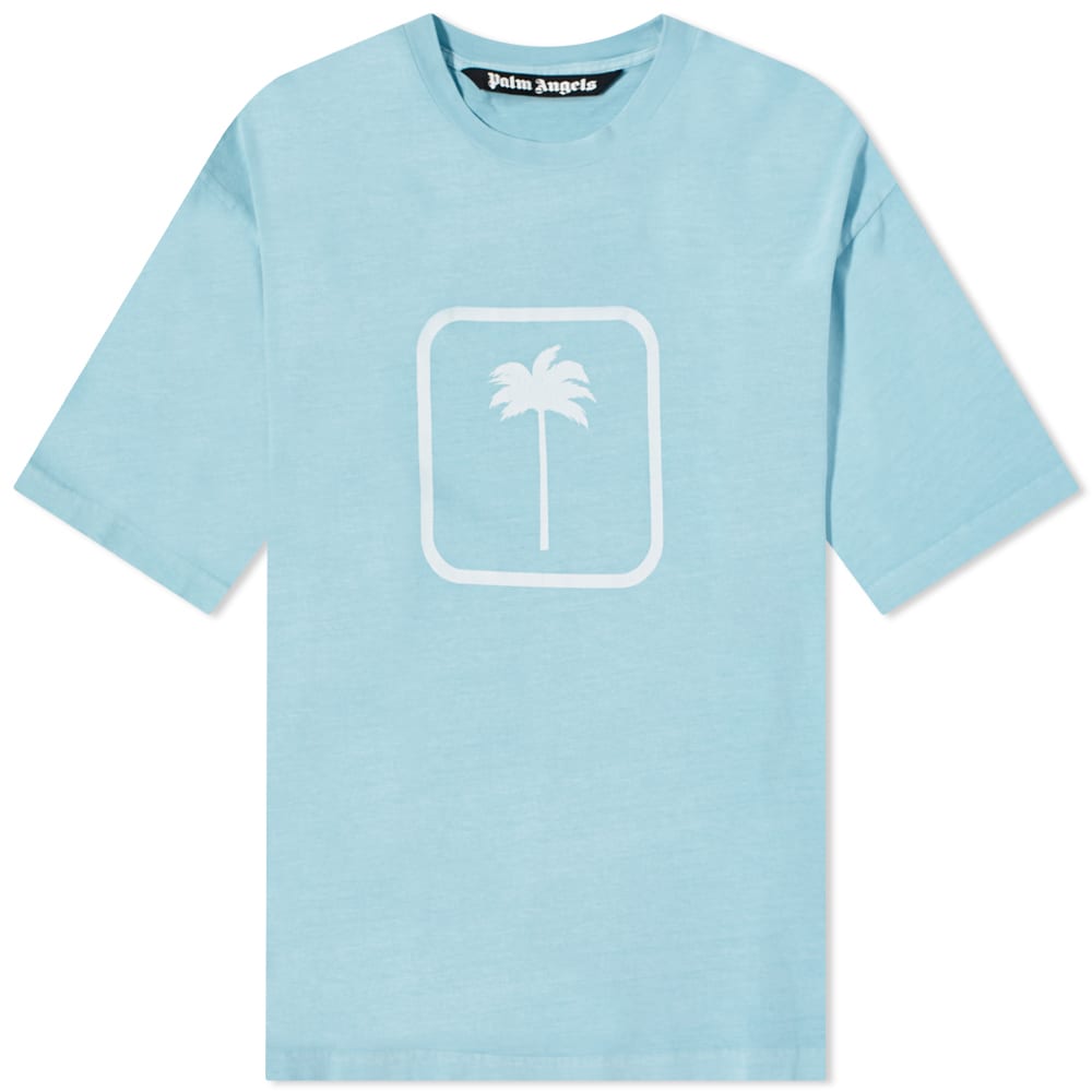 T-shirt Palm Angels Tonal Palm Oversized Tee Blå | PMAA066F21JER0044343, 0
