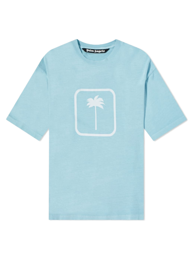T-shirt Palm Angels Tonal Palm Oversized Tee Blå | PMAA066F21JER0044343