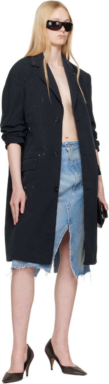 Nederdel Maison Margiela MM6 Maison Margiela Distressed Denim Midi Skirt Blå | S62MI0034 M30018, 3