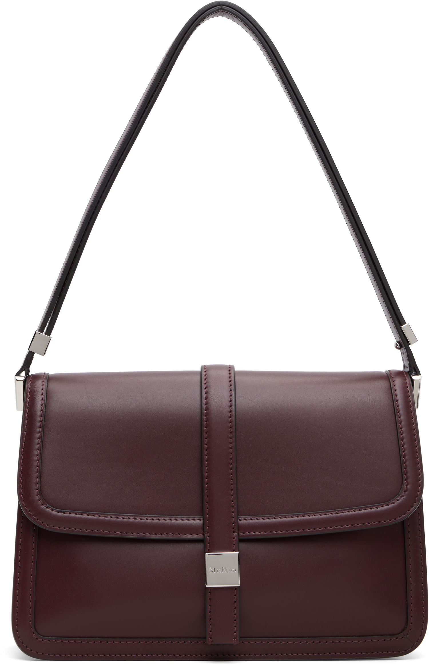 Skuldertaske Max Mara Bianca Leather Shoulder Bag Bourgogne | 2524516172600, 0