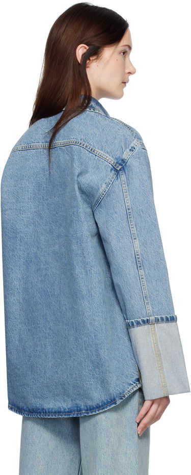 Skjorte Moschino Jeans Oversized Denim Shirt Blå | 251K10216, 2