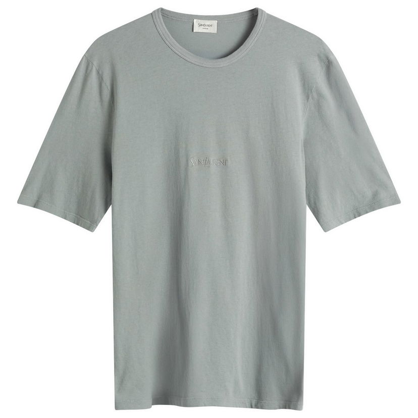 T-shirt Saint Laurent Saint Laurent Tonal Logo T-Shirt, Size M Grøn | 818535-YBHD2-1467