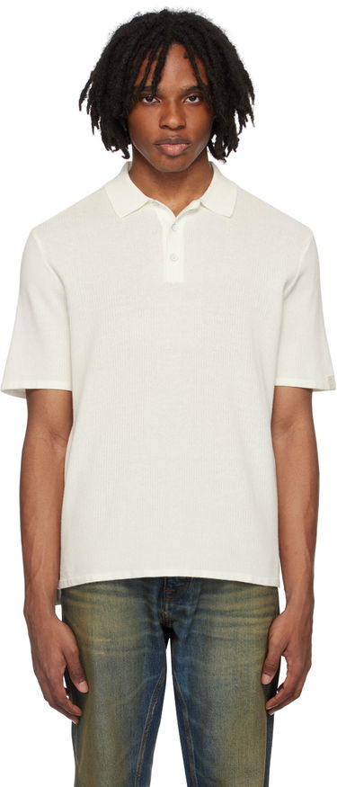 Polo skjorte rag & bone Rag & Bone Harvey Knit Polo Hvid | MBS22HS019UC19, 0