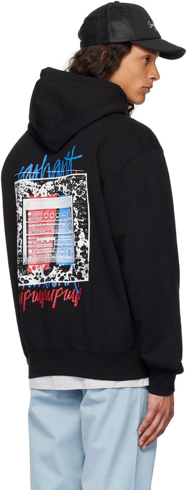 Sweatshirt Carhartt WIP Stereo Script Black Hoodie Sort | I033624, 2