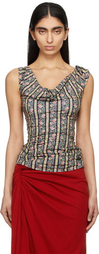 Vivienne Westwood Ginnie Floral Jersey Sleeveless Top