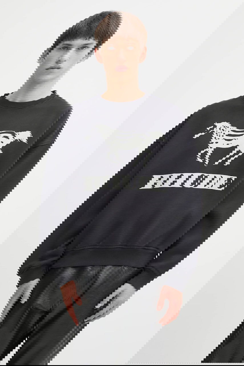 Sweatshirt Rhude Dinero sweatshirt with horse print Sort | RHFW25ST04012, 0