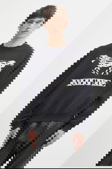 Sweatshirt Rhude Dinero sweatshirt with horse print Sort | RHFW25ST04012, 0