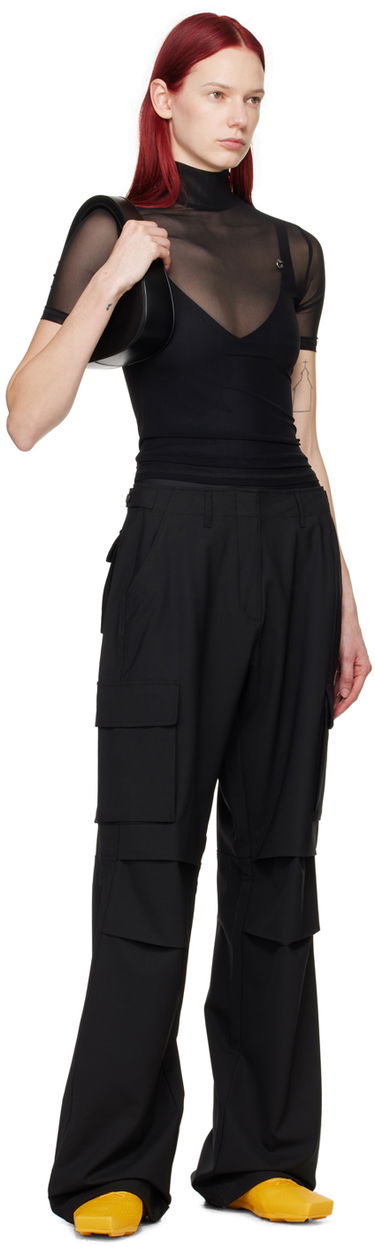 T-shirt Coperni Coperni Semi-Sheer High Neck Top Sort | COPJS20BIS557, 3