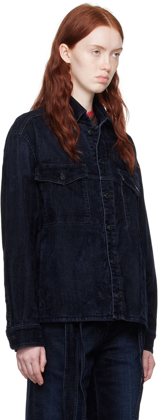 Jakke Ottolinger Ottolinger Oversized Denim Jacket Mørkeblå | 1700410, 1