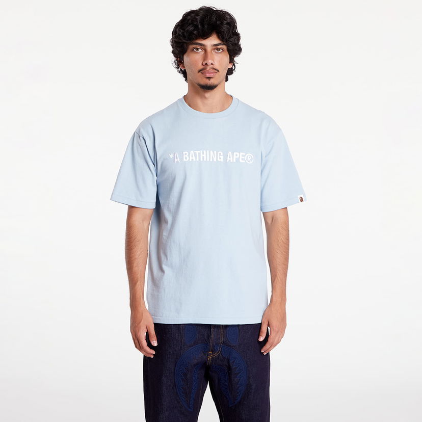 T-shirt BAPE A BATHING APE A Bathing Ape Logo Tee Sax Blå | 001TEK301321M SAX