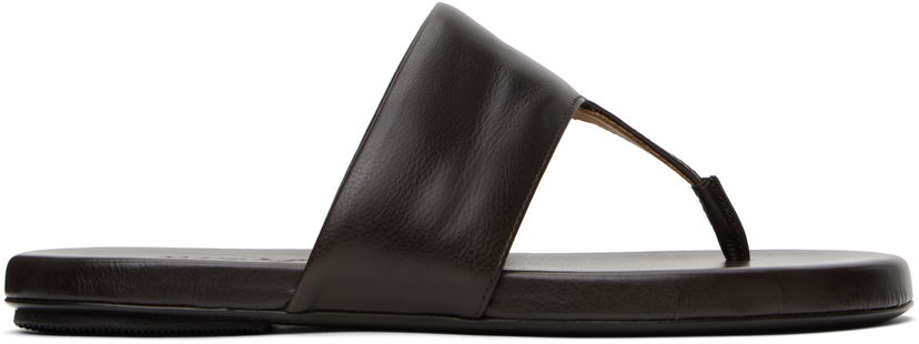 Tilbehør Marsèll Marsèll Spanciata Leather Thong Sandals Brun | MW7986 P017