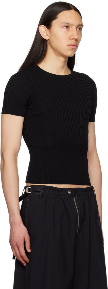 Crop top Dion Lee Dion Lee Gradient Rib T-Shirt Hvid | C7192S23, 4
