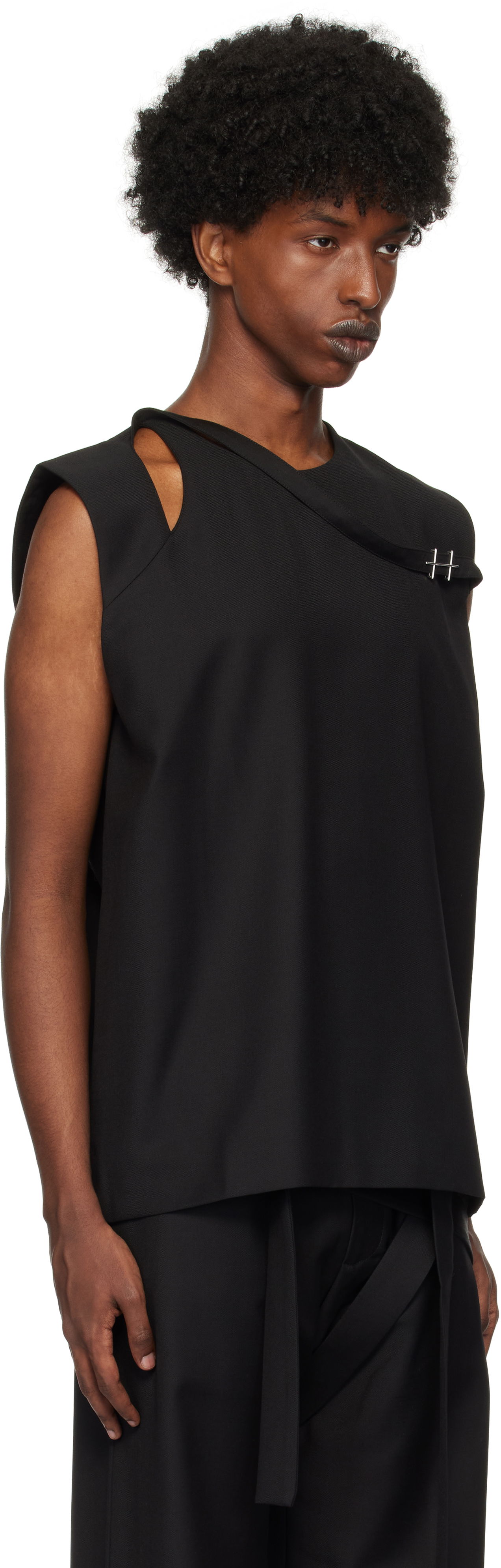 Tanktop HELIOT EMIL Aegis Tailored Tank Top Sort | AW24_M_04_047_BLK01, 1