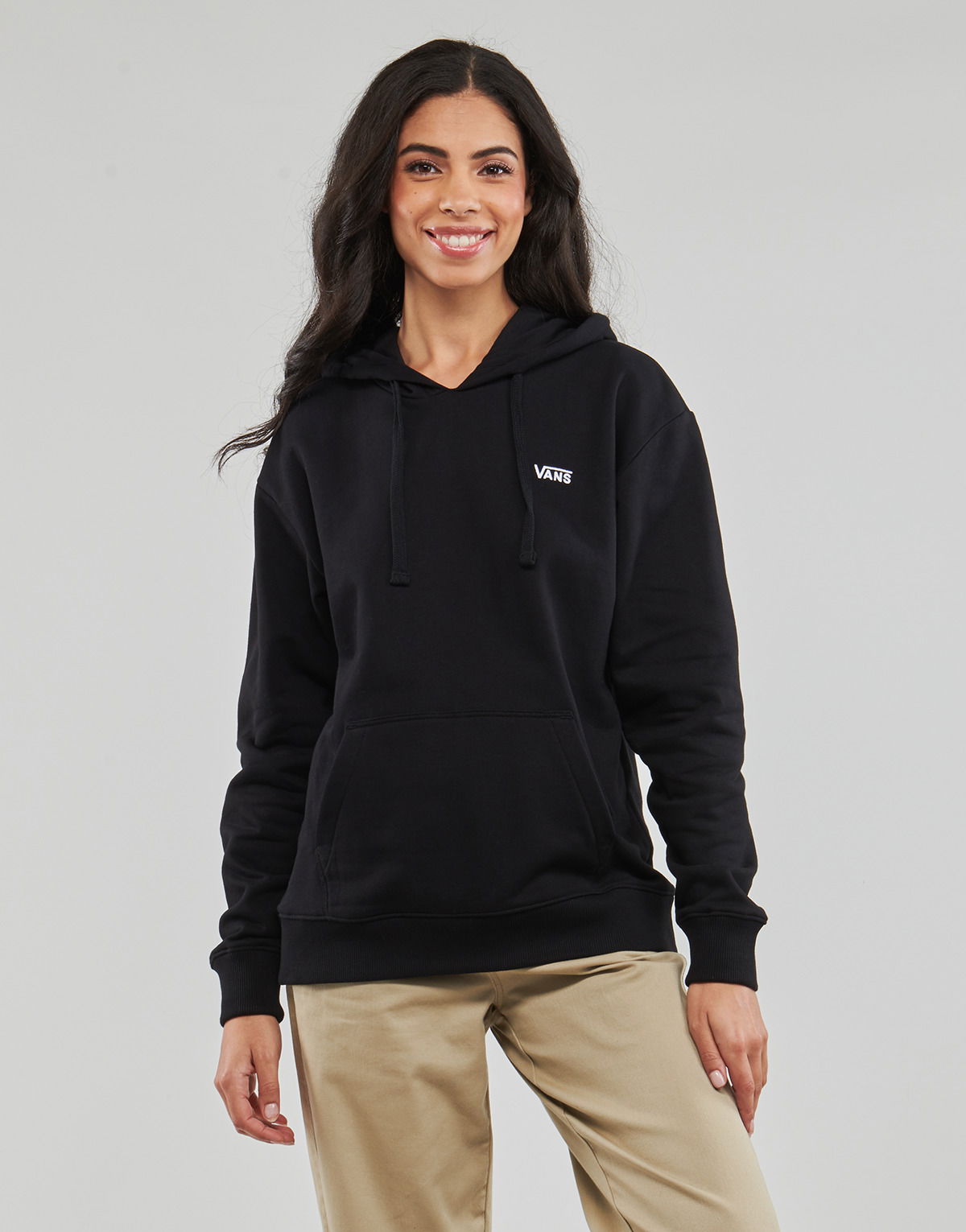 Sweatshirt Vans Flying V BFF Pullover Hoodie Sort | VN00046YBLK, 1