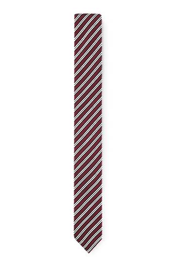 Tilbehør BOSS Diagonal Stripe Silk-Blend Tie Bourgogne | 50551722, 0
