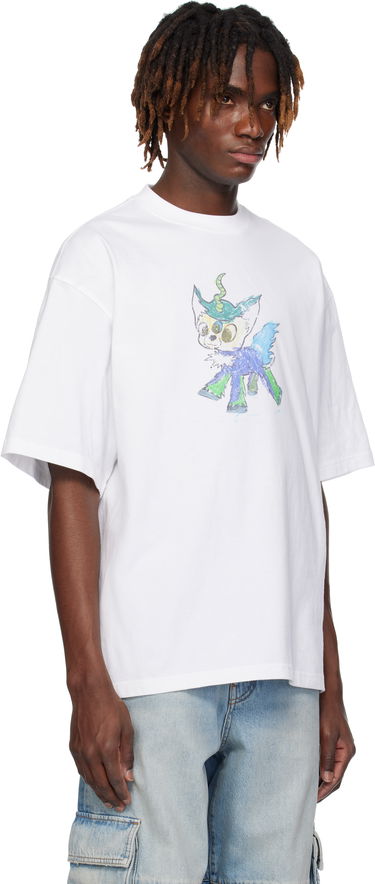 T-shirt We11done We11done Monster Drawing T-Shirt Hvid | WD-TT0-25-744-U-WH, 1