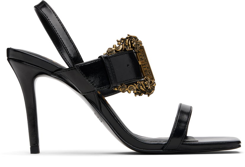 Sneakers og sko Versace Versace Jeans Couture Baroque Buckle Emily Sandals Sort | E79VA3S71_EZSC35