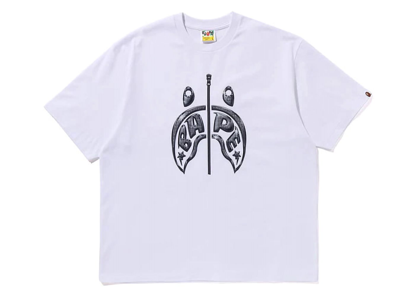 T-shirt BAPE BAPE Mad Shark Photo Print Relaxed Fit Tee White Hvid | 1K30-110-333, 0
