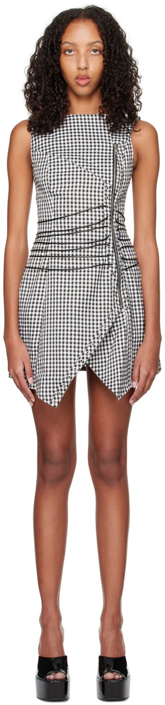 Kjole Miaou Miaou Work Capsule Celestial Gingham Mini Dress Sort | 5024GINOND