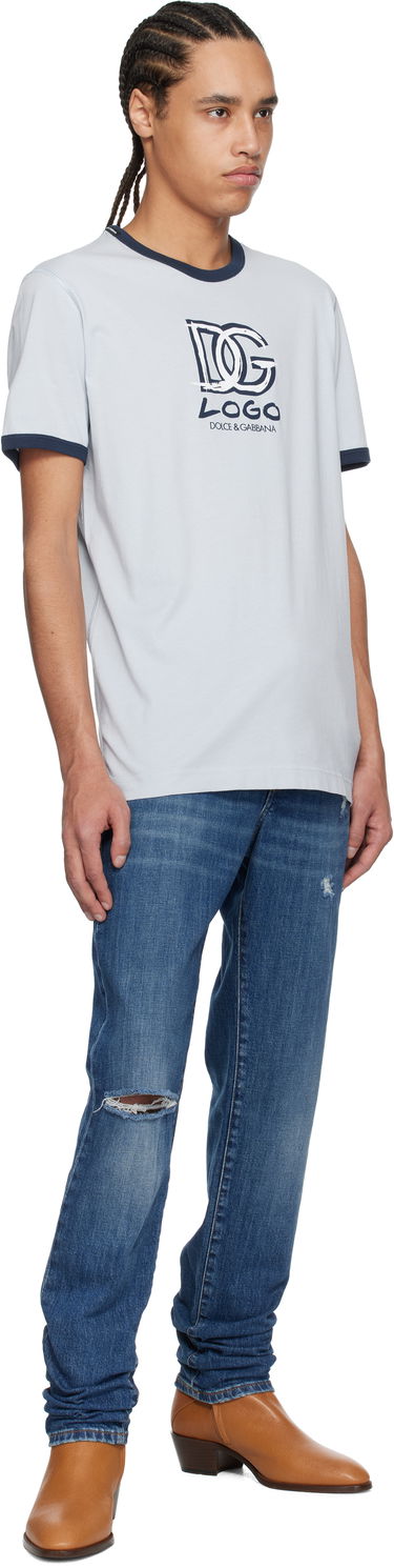 T-shirt Dolce & Gabbana Dolce & Gabbana DG Logo T-Shirt Blå | G8PV1TG7O4X, 3