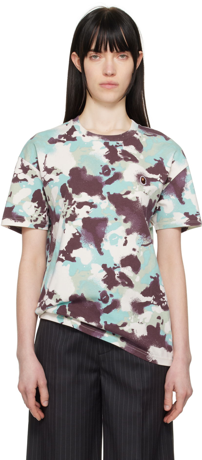 T-shirt BAPE A Bathing Ape Map Camo Oversized T-Shirt Flerfarvet | 001CSL302001L