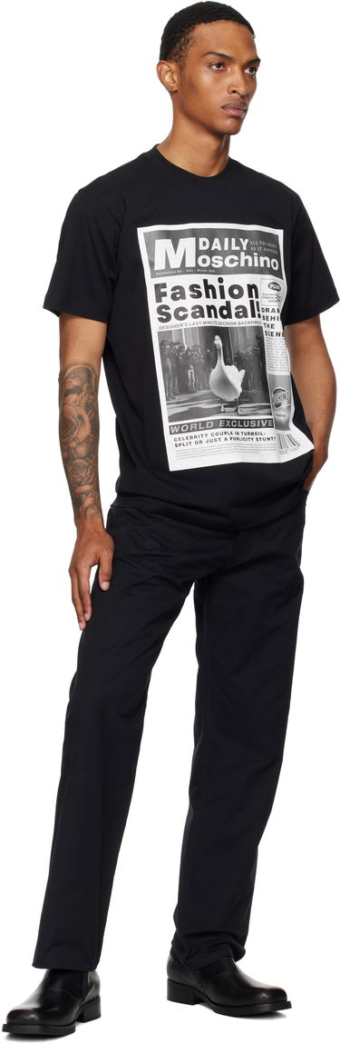 T-shirt Moschino Moschino Daily Newspaper Graphic Tee Sort | 252ZZ072452411555, 3