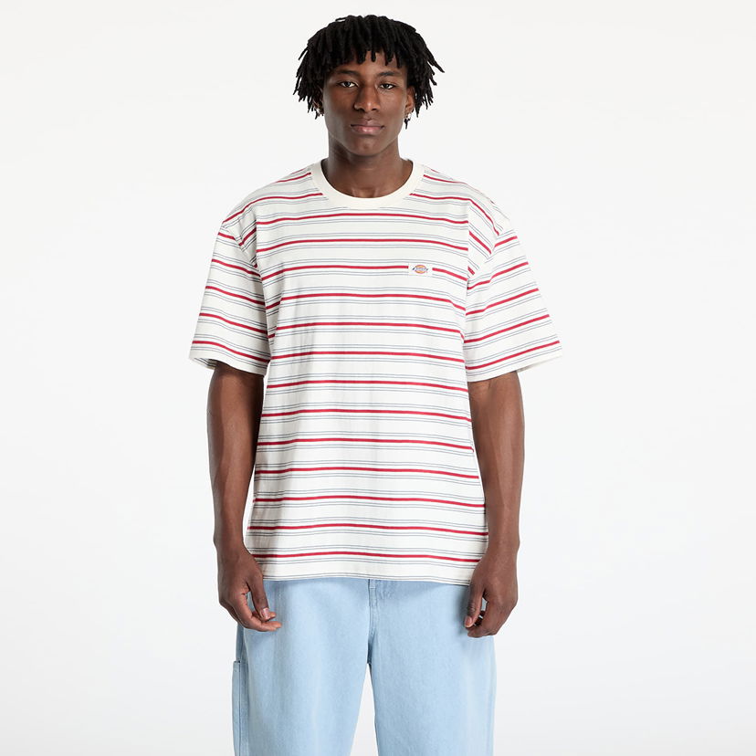 T-shirt Dickies Dickies Lewistown Stripe Short Sleeve T-Shirt Hvid | DK0A4Z8SC481