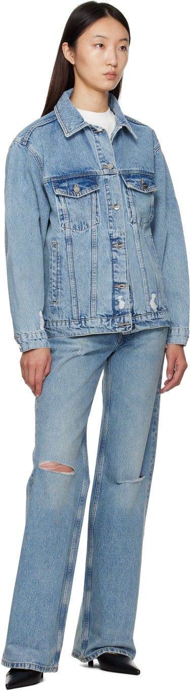 Jeans Anine Bing Anine Bing Hugh Distressed Wide Leg Jeans Blå | A-06-10852-WHD51, 3