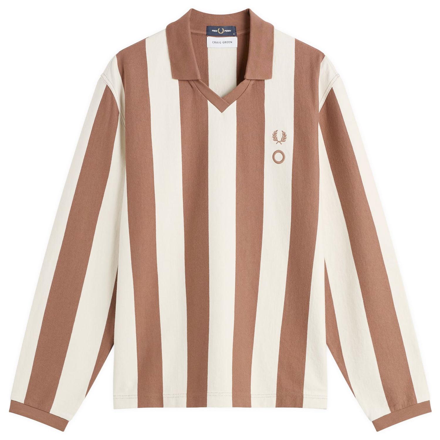 Polo skjorte Fred Perry x Craig Green Heavy Weight Long Sleeve Striped Polo Shirt Flerfarvet | SM1142-76A, 1