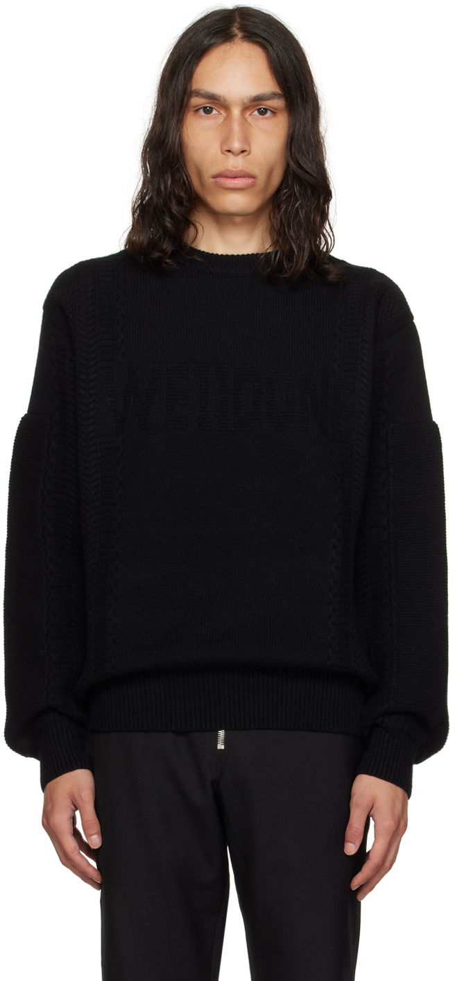 Sweater We11done We11done Square Patch Sweater Sort | WD-KT3-23-643-U-BK