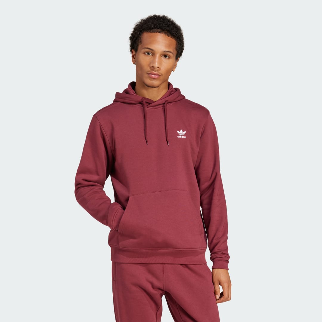 Sweatshirt adidas Performance Trefoil Essentials Hoodie Bourgogne | JD2403, 0