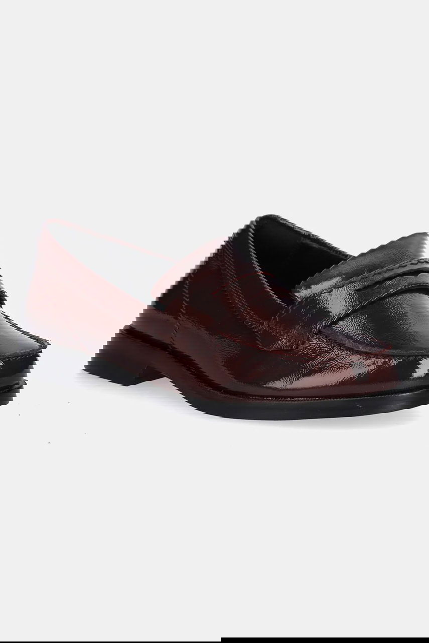 Sneakers og sko Clarks Originals Straven Edge Leather Loafers with Flat Heel Bourgogne | 26184847, 0