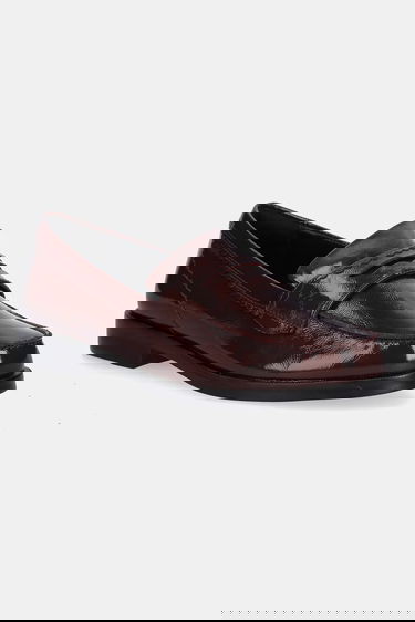 Sneakers og sko Clarks Originals Straven Edge Leather Loafers with Flat Heel Bourgogne | 26184847, 0