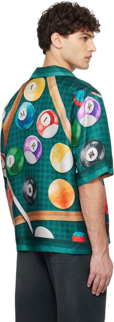 Skjorte AMIRI AMIRI Billiards Print Bowling Shirt Grøn | AMSTCA1083, 2