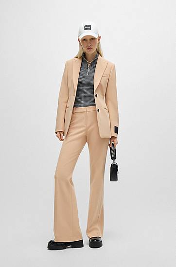 Bukser BOSS Bootcut Stretch Trousers Beige | 50518543, 1