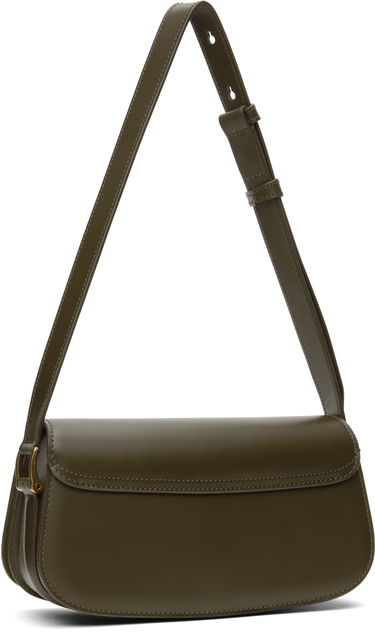 Håndtaske AMI AMI Paris Leather Shoulder Bag Grøn | ULL018.AL0104, 2