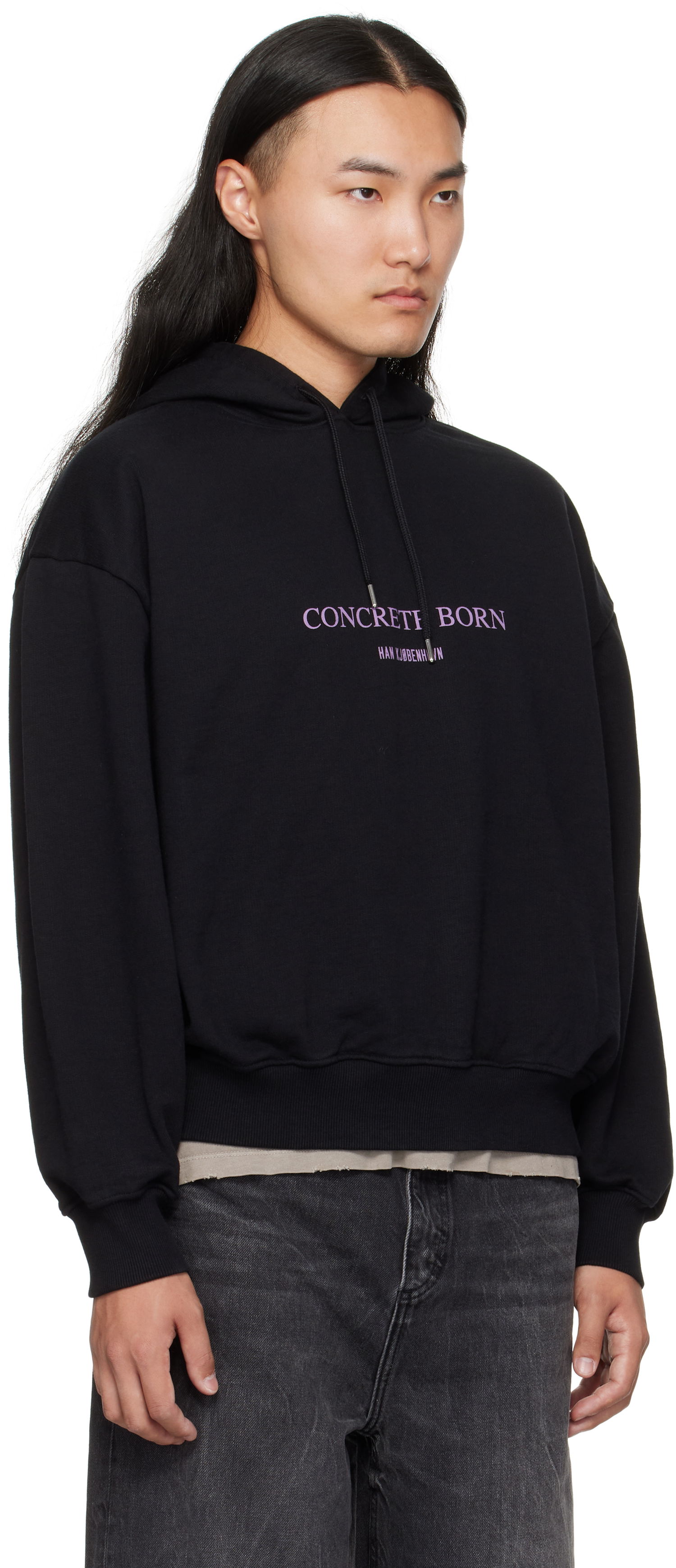 Sweatshirt Han Kjøbenhavn Han Kjobenhavn Logo Oversized Hoodie Sort | M-134727, 1