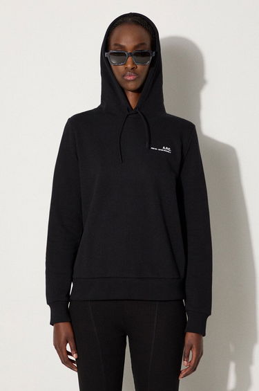 Sweatshirt A.P.C. Hoodie With Hood Sort | COEAS.F27674, 0