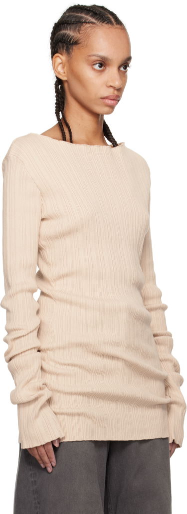 Sweater Entire Studios Entire Studios Arches Ribbed Knit Sweater Beige | ES2716BU, 1