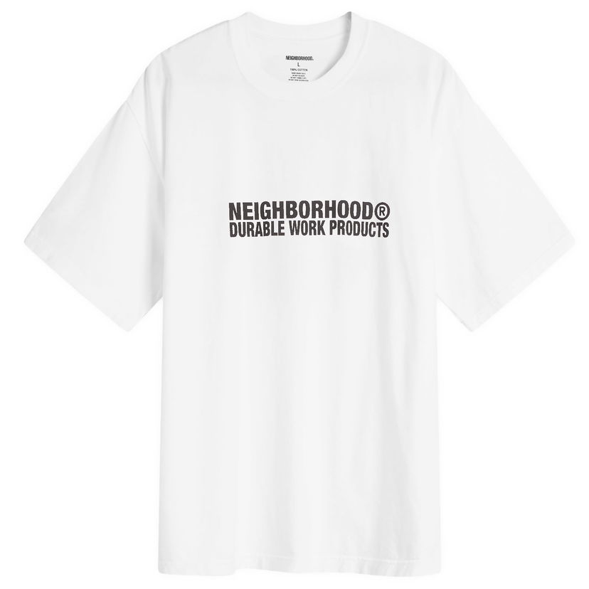 T-shirt Neighborhood Men's Sheltech Logo T-Shirt, Size Large Hvid | 251BWNH-CSM02-WHT