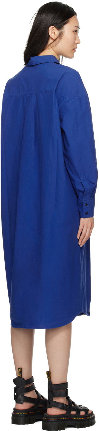 Skjorte YMC YMC Judy Midi Shirt Dress Blå | Q1WAD, 2
