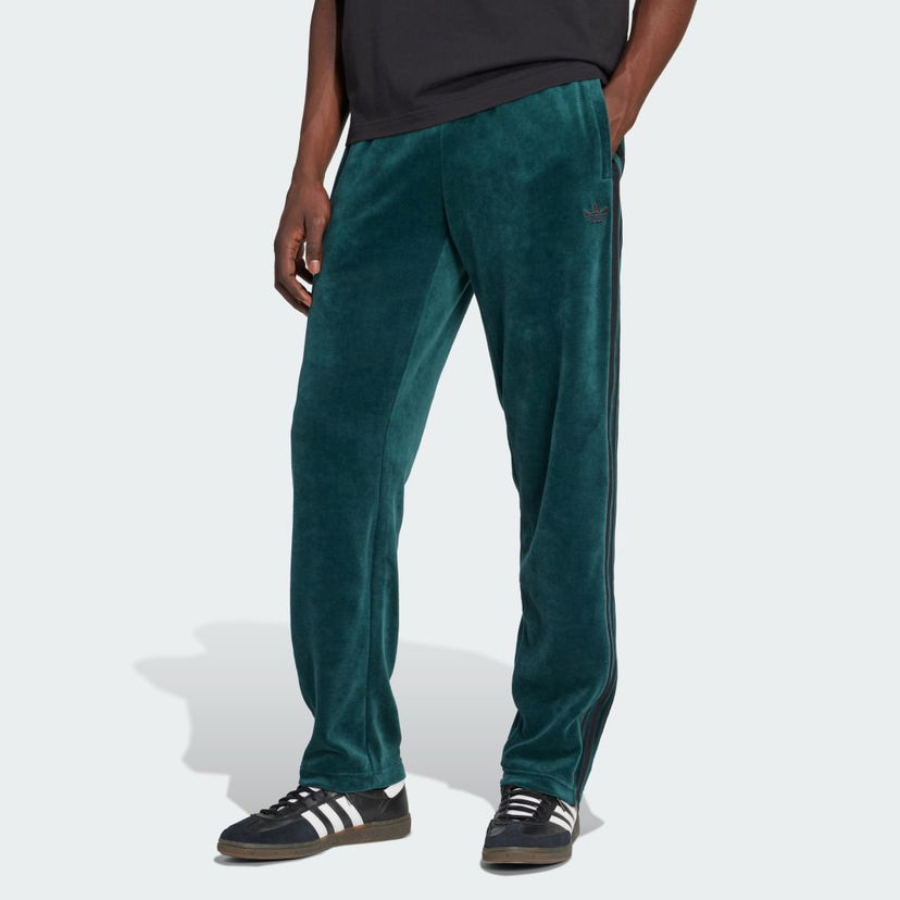 Joggingbukser adidas Performance Adicolor SST Velour Track Pants Grøn | JX1551